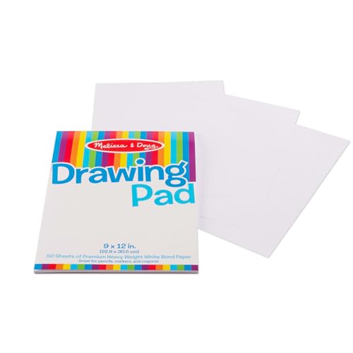 Melissa & Doug Drawing Pad (9 x 12 inches) with 50 Sheets of White Bond Paper