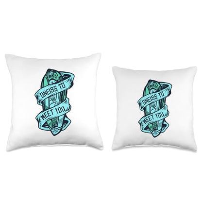 Best Rocks And Minerals Guide Kit Collection Gifts Gneiss to Meet You Geologist Rockhounding Mineral Collector Throw Pillow, 16x16, Multicolor - size: 16x16