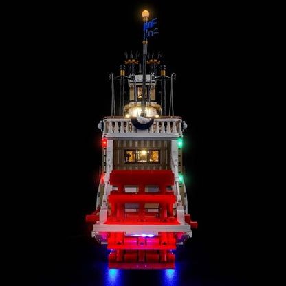 LocoLee Light kit Compatible with Lego 21356 River Steamboat - No Model Only Light, LED Lighting Accessories Compatible with Lego 21356 Canal Steamers Building Set (Standard Version) - style: Standard Version