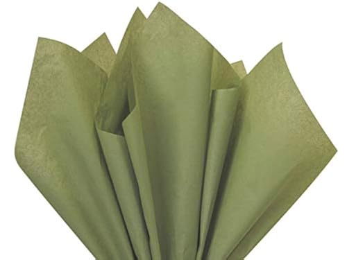 Tapestry Green Tissue Paper Squares, Bulk 24 Sheets, Premium Gift Wrap and Art Supplies for Birthdays, Holidays, or Presents by Feronia packaging, Large 20 Inch x 26 Inch - color: TapestryGreen
