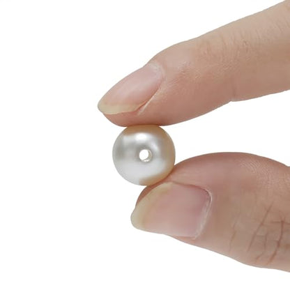 Hudinsun 1200 Pcs Pearl Beads for Jewelry Making, 5 Size Round Pearls for Bracelets Making Kit Small Pearl Filler Beads with Hole for DIY Craft Necklace Earrings - size: 4mm, 6mm, 8mm, 10mm, 12mm