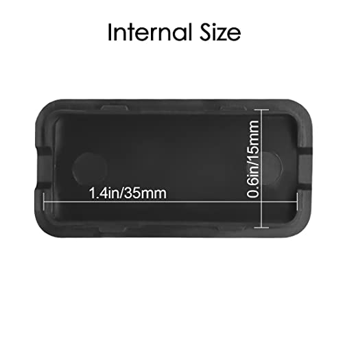 LeMotech 5Pcs ABS Plastic Electrical Project Case Power Junction Box, Project Box Black 1.6 x 0.8 x 0.4 inch (40 x 20 x 11 mm) - size: 1.6" x 0.8" x 0.4"(5pc)