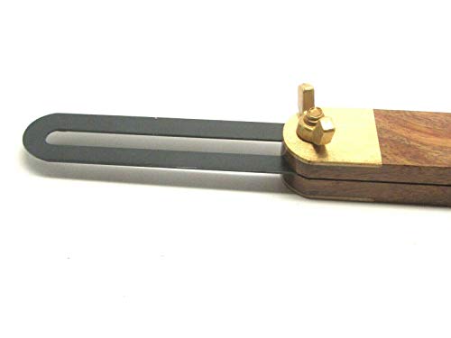 UJ Ramelson Co 6pc Complete Professional Wood Marking/Striking Carving Drawing Knife Set with Sliding Bevel and Mortise/Marking Gauge & 12" Wing Compass with Brass holder for Scriber or Pencil