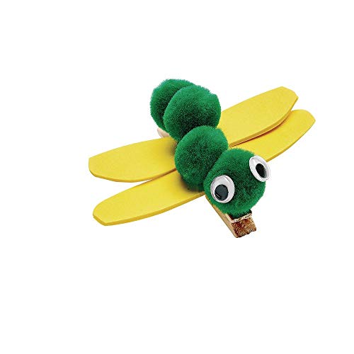 Colorations Green Super Fluffy Soft Acrylic Pom Poms, Set of 100, 3 Sizes - color: Green