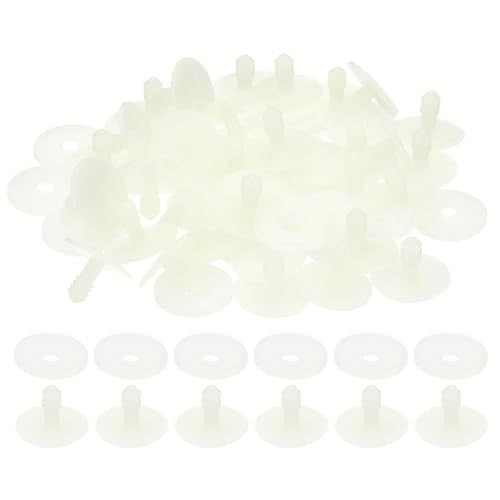 PATIKIL 25mm Doll Joints, 30 Set Plastic Removable Animal Joints Connector Engage Bolt for Bear Limbs Making Head Joints DIY Crafts Accessories, White - size: 25mm