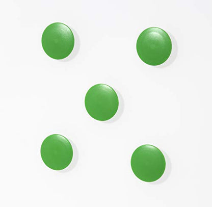High Powered Magnets for Glass Dry-Erase Boards, Set of 5 Green - color: Green