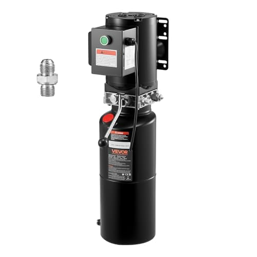 Vevor 110V 10 Quart Hydraulic Power Unit Automotive Hydraulic Pump Dump Trailer Vehicle Mounted Lifter Auto Shop Repair Car Lift Power Unit for Two and Four Post Lift Auto Hoist - size: 10 Quart, style: Single Acting