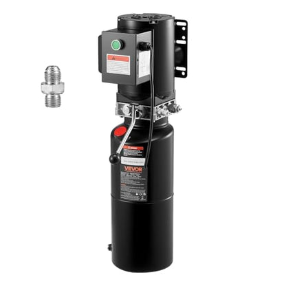 Vevor 110V 10 Quart Hydraulic Power Unit Automotive Hydraulic Pump Dump Trailer Vehicle Mounted Lifter Auto Shop Repair Car Lift Power Unit for Two and Four Post Lift Auto Hoist - size: 10 Quart, style: Single Acting