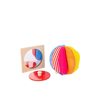 Adena Montessori Play Kit: Knob Puzzle & Fabric Ball, 6-12m