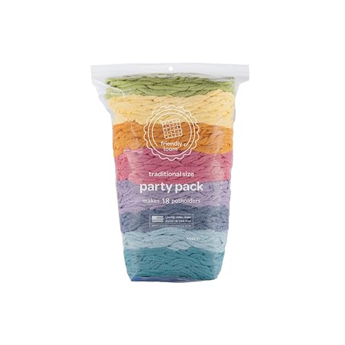Friendly Loom Quality Cotton Weaving Loops in Botanical Inspired Colors – 7” Traditional Size | Weave 18 Functional Potholders | Made in the USA