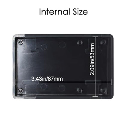 LeMotech Project Box, 5 Pieces ABS Electrical Box Small Junction Box for Electronics PCB Case,Electronic Hobby Box Black, Outside Size 3.6 x 2.3 x 0.9 inch (92 x 58 x 23 mm) - size: 3.6" x 2.3" x 0.9"(5pc)