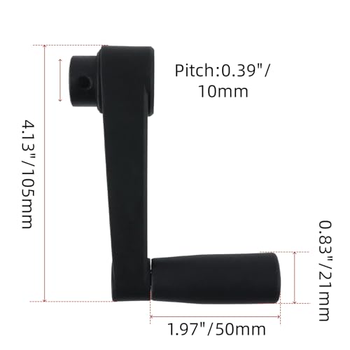 1 Set 4.13 Inch Nylon Crank Handle for Industrial Machinery - style: HD-10mm/1 Set