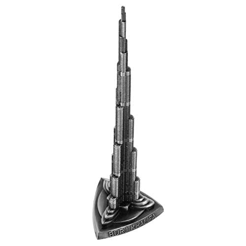 Burj Khalifa Tower, Miniature Dubai Tower Model Alloy Burj Khalifa Tower Model Art Craft Souvenir Building Tower Ornaments for Office Home Desktop Decor