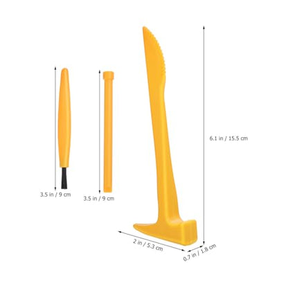 DECHOUS Kids Excavation Tool Kit, Hammer Brush Digging Pick, 3 Piece