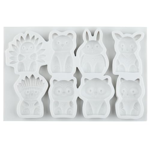Animal Polymer Clay Mold Boho Tribal Animal Silicone Molds - color: Style C