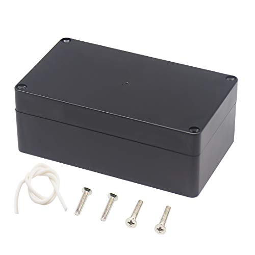 Junction Box, Zulkit Project Box IP65 Waterproof Outdoor Box ABS Plastic Electrical Boxes Electronic Enclosure Black 6.22 x 3.54 x 2.36 inch (158 x 90 x 60mm) - size: 6.22'' x 3.54'' x 2.36''(Pack of 1)