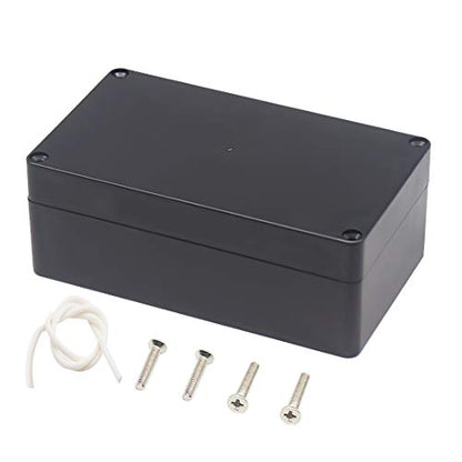 Junction Box, Zulkit Project Box IP65 Waterproof Outdoor Box ABS Plastic Electrical Boxes Electronic Enclosure Black 6.22 x 3.54 x 2.36 inch (158 x 90 x 60mm) - size: 6.22'' x 3.54'' x 2.36''(Pack of 1)