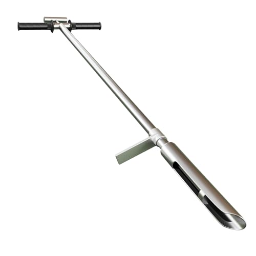 42" Soil Sampler Probe, 304 Stainless Steel with Ejector and Foot Pedal Reusable Sample Bag, T-Style Handle Sampling Soil Probe Test Kits for Lawn Garden Farm Agriculture Golf Course Soil Sampling