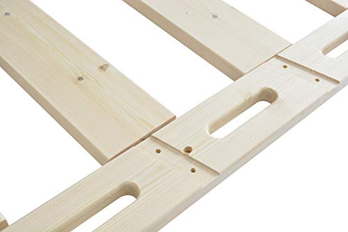 DIYHD 87" Knotty Pine Sliding Library Ladder with Oval Cut-Out Grip - color: Niu#1, size: Height 87"
