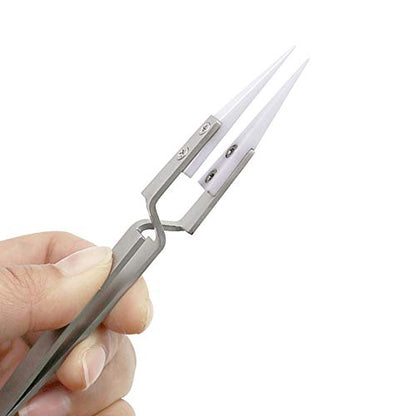 Yakamoz Reverse Ceramic Tweezers, 3pcs Non-Conductive Precision Tool