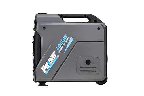 Pulsar Products GX400BN, 4000W Portable Ultra-Quiet Dual Fuel & Parallel Capability, RV-Ready, Handle & Wheels, with CO - style: 4000 Watts + Dual Fuel + Wheel Kit + RV Ready + CO Shutdown