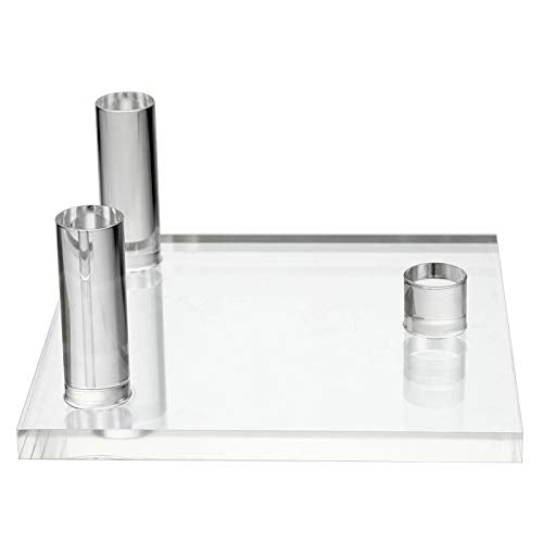 Hipiwe Clear Acrylic Rock Display Stand for Geodes Mineral Agate, Set of 4