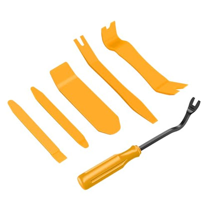 GOOACC 6PCS Auto Trim Removal Tool Kit No-Scratch - color: Yellow, size: 6PCS Trim Removal