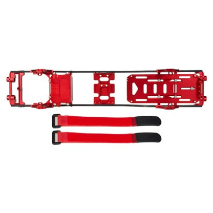 1/10 RC Crawler Metal Chassis Kit for Axial SCX10 II Rock Off Road Truck - color: Red