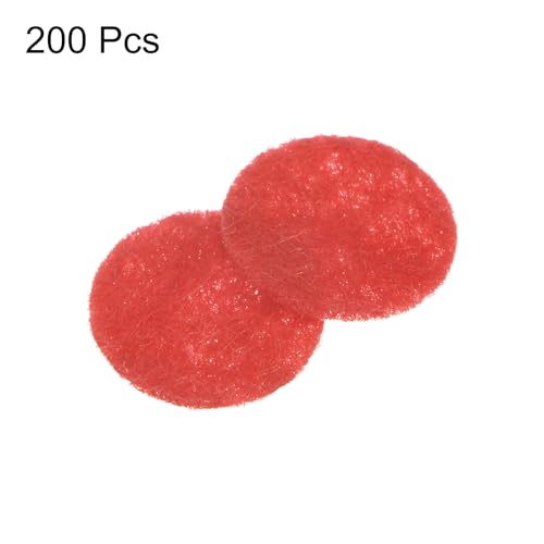 HARFINGTON 200pcs Round Felt Circles, 10mm 3/8" Pre Cut Felt Craft Pads Non-Woven Mini Felt Fabric Circles for DIY Sewing Handcraft Cut Projects Craft Finishing, Red - color: Red, size: 10mm