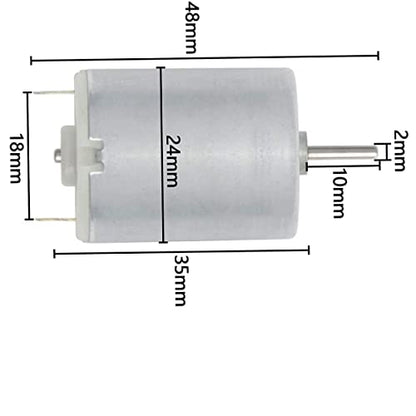 3-12V 1500-11000RPM DC Micro Motor 280 Micro Motor Circular Shaft RC Ship Aircraft Toy Model DIY Hobby Science Project - (5 PCS) - style: 280 DC Motor