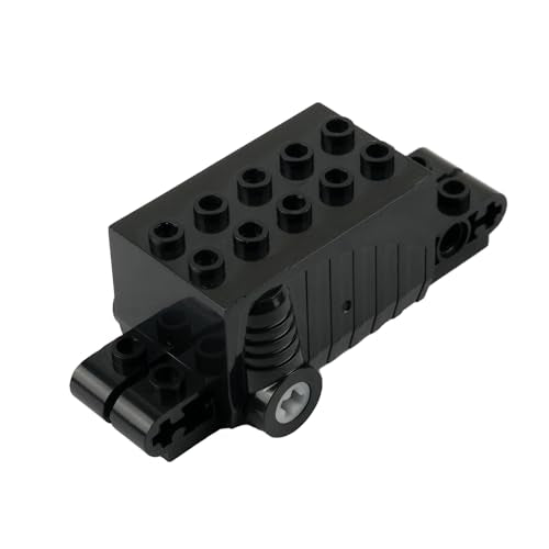 Pull Back Motor for Building Blocks Cars, 4 Pack, with Train Wheel and Axle, MOC Brick DIY Educational Toy Accessory