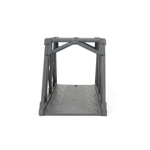 HO Scale 1:87 Model Truss Bridge Kit for Model Track Model Trains QLF46 (Dark Gray) - color: Dark Gray