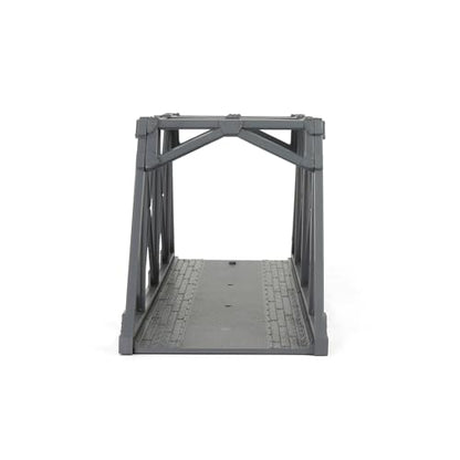 HO Scale 1:87 Model Truss Bridge Kit for Model Track Model Trains QLF46 (Dark Gray) - color: Dark Gray