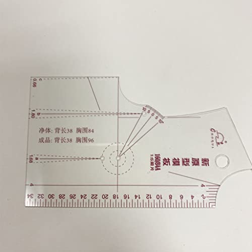 1:5 Small Garment for Doll Toys Clothing Ruler Templates Design Ruler Plastic Pattern Making Measuring Tailor Sewing Too Plastic