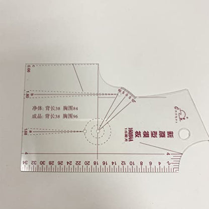 1:5 Small Garment for Doll Toys Clothing Ruler Templates Design Ruler Plastic Pattern Making Measuring Tailor Sewing Too Plastic