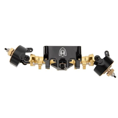 MEUS Racing Isokinetic 3-Section CVD Front and Rear Axles Maximum Steering Angle 52° Wider +5MM for Axial SCX24 Deadbolt C10 JLU Gladiator Bronco 1/24 RC Crawler Upgrade Parts (Anodized Gold) - color: Gold