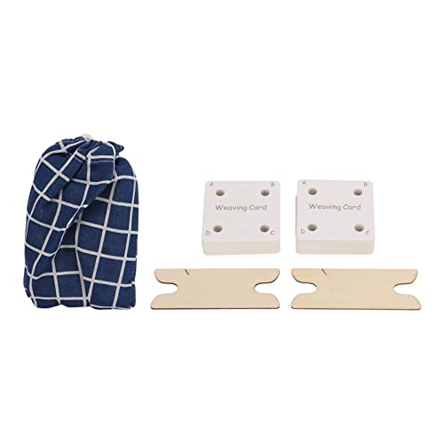 Weaving Cards, 30 Pieces Tablet Weaving Card Sturdy Flexible Paper Cards with 2 X Shuttles Replacement for Inkle Weaving Supplies, Weaving