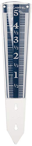 AcuRite (00850A3) Easy-to-Read, Magnifying Rain Gauge, Blue, 5" Capacity - color: Magnifying
