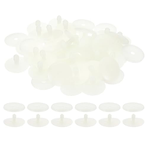 PATIKIL 40mm Doll Joints, 30 Set Plastic Removable Animal Joints Connector Engage Bolt for Bear Limbs Making Head Joints DIY Crafts Accessories, White - size: 40mm