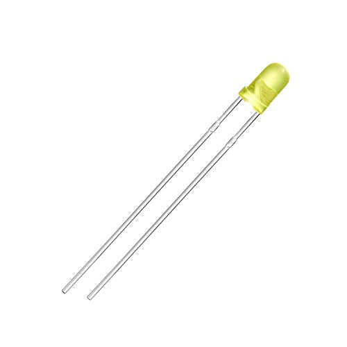 CHANZON 100 pcs 3mm Blinking Yellow LED Diode Lights 1.5Hz Flashing - color: I) Diffused Yellow (100pcs)