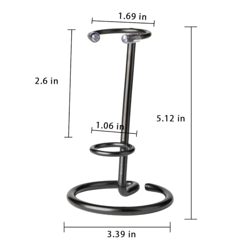 4 Pcs Crystal Wand Stand, 4" L x 4" W x 5.12" H in Mineral Display Stand, Small Iron Crystal Stands for Display (Black, Large) - color: Black, size: Large