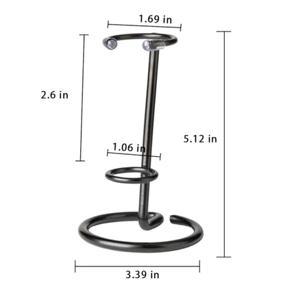 4 Pcs Crystal Wand Stand, 4" L x 4" W x 5.12" H in Mineral Display Stand, Small Iron Crystal Stands for Display (Black, Large) - color: Black, size: Large