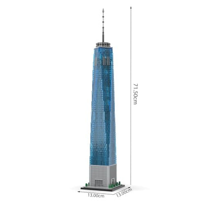 1 World Trade Center Building Blocks Set for Adults, 3153PCS MOC-159549 1/800 World Famous Landmark Street Scene Building Bricks Set, DIY New York Architecture Model Gift - style: 1 World Trade Center
