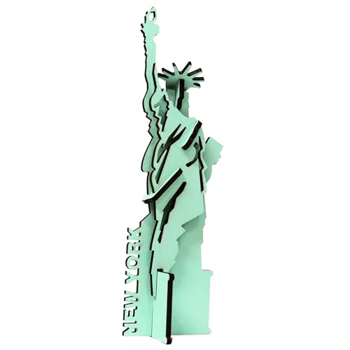 Little & Wood: Woodlet: Medium - Statue of Liberty - 3D Wooden Kit-Set, New York Landmark Construction Puzzle, Pop Build Fun, Easy Assembly, Ages 6+ - style: Statue of Liberty