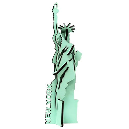 Little & Wood: Woodlet: Medium - Statue of Liberty - 3D Wooden Kit-Set, New York Landmark Construction Puzzle, Pop Build Fun, Easy Assembly, Ages 6+ - style: Statue of Liberty