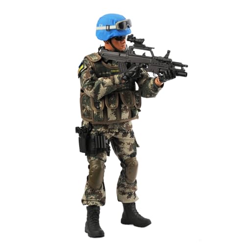 12 Inch Action Figures Military Set, 1/6 Scale Soldier Model Set with Weapons, Outfit and Other Accessories - Peacekeeping Force-CH03 - color: Ch03