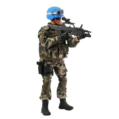 12 Inch Action Figures Military Set, 1/6 Scale Soldier Model Set with Weapons, Outfit and Other Accessories - Peacekeeping Force-CH03 - color: Ch03