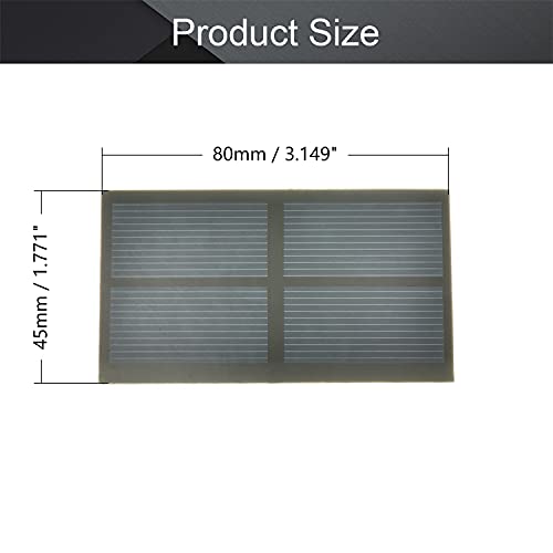 Fielect 1V 0.5W Polycrystalline Mini Solar Panel Module DIY for Light Toys Charger 80x45mm，5Pcs - size: 1V 0.5W