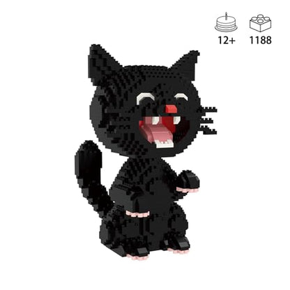 Larcele 1188 Pcs Black Cat 2 Micro Building Blocks Set for Kids 8+ KLJM-05 - style: Black Cat 2