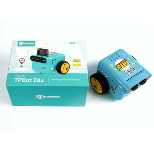 ELECFREAKS microbit Tpbot-Edu Version Kit Precise Control Angles and Directions Suitable for STEM Project, BBC Micro:bit DIY Coding Car with Wiki Tutorial(Without Micro:bit)